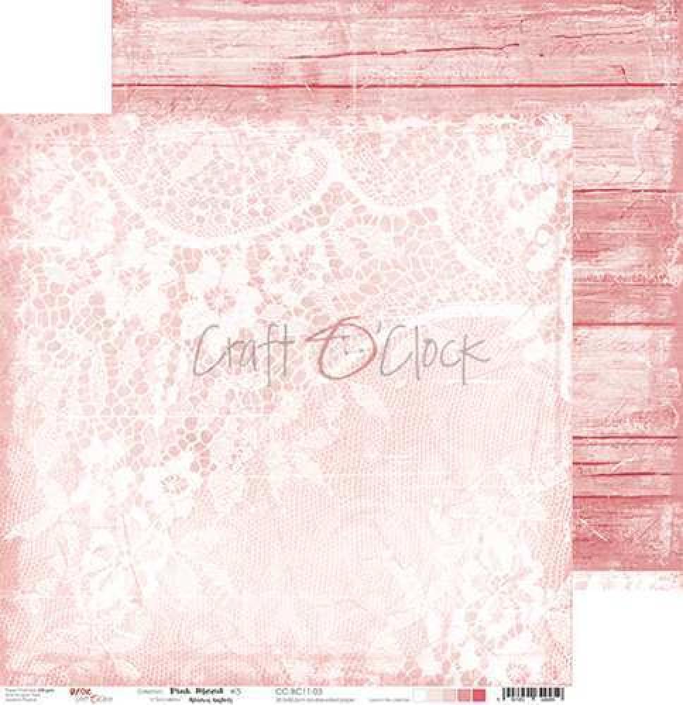 Craft O Clock 12x12 Paper Pad Basic Pink Mood #11