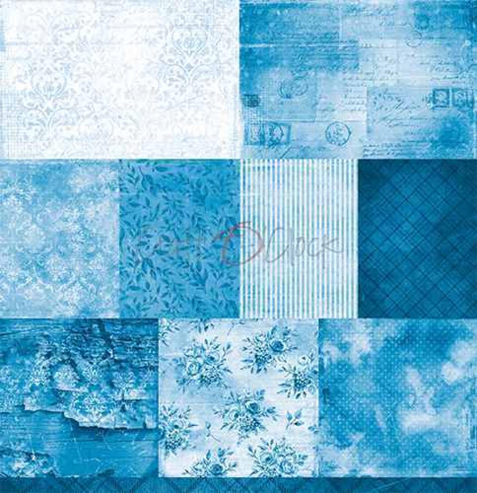 Craft O Clock 12x12 Paper Pad Basic Blue Mood #12