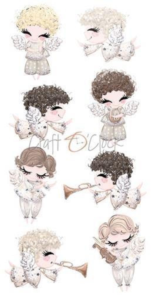 Craft O Clock Card Set Angel Boys