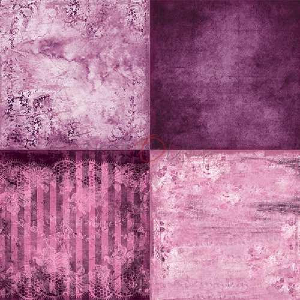 Craft O Clock 6x6 Paper Pad Basic Purple Fuchsia Mood #06