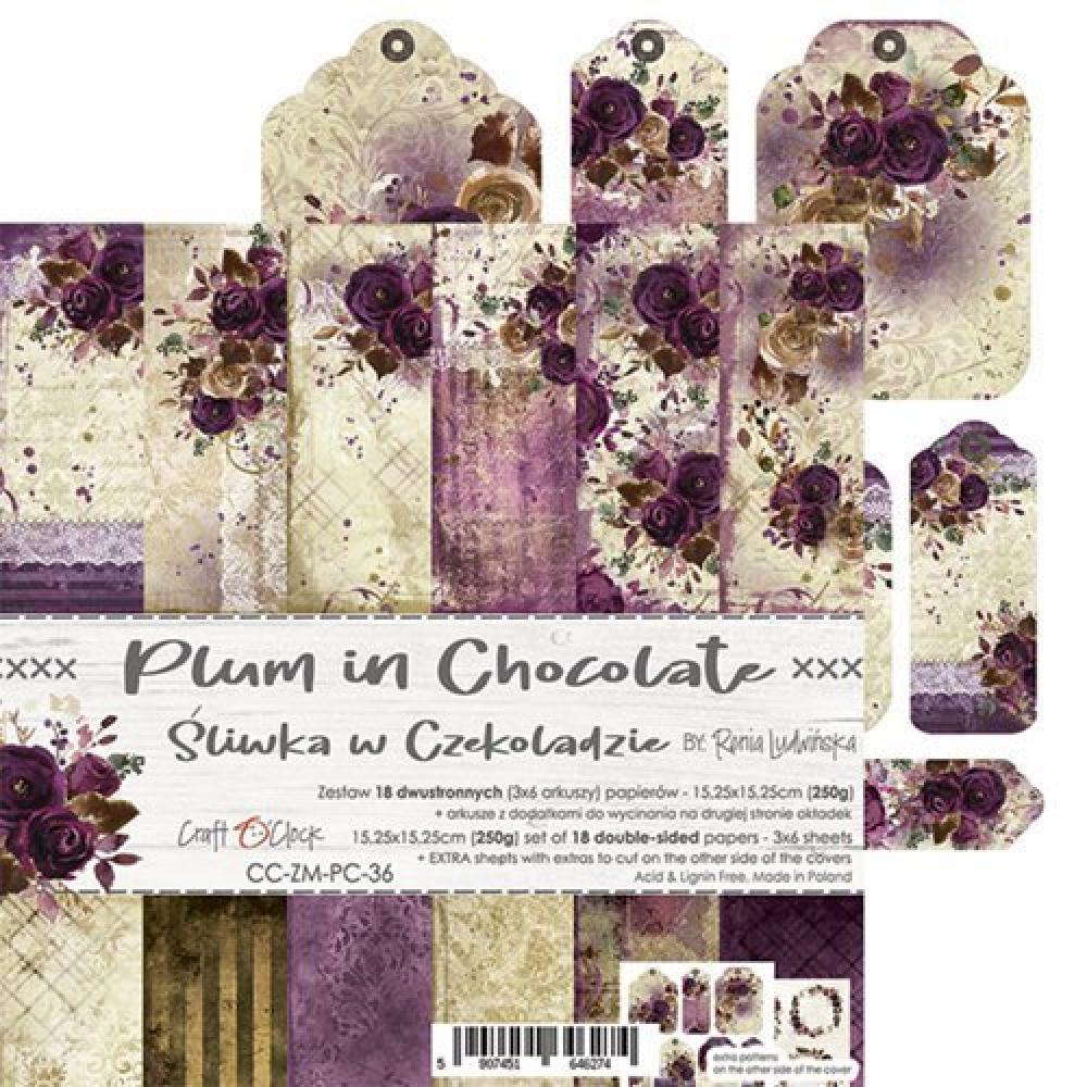 Craft O Clock 6x6 Paper Pad Plum in Chocolate