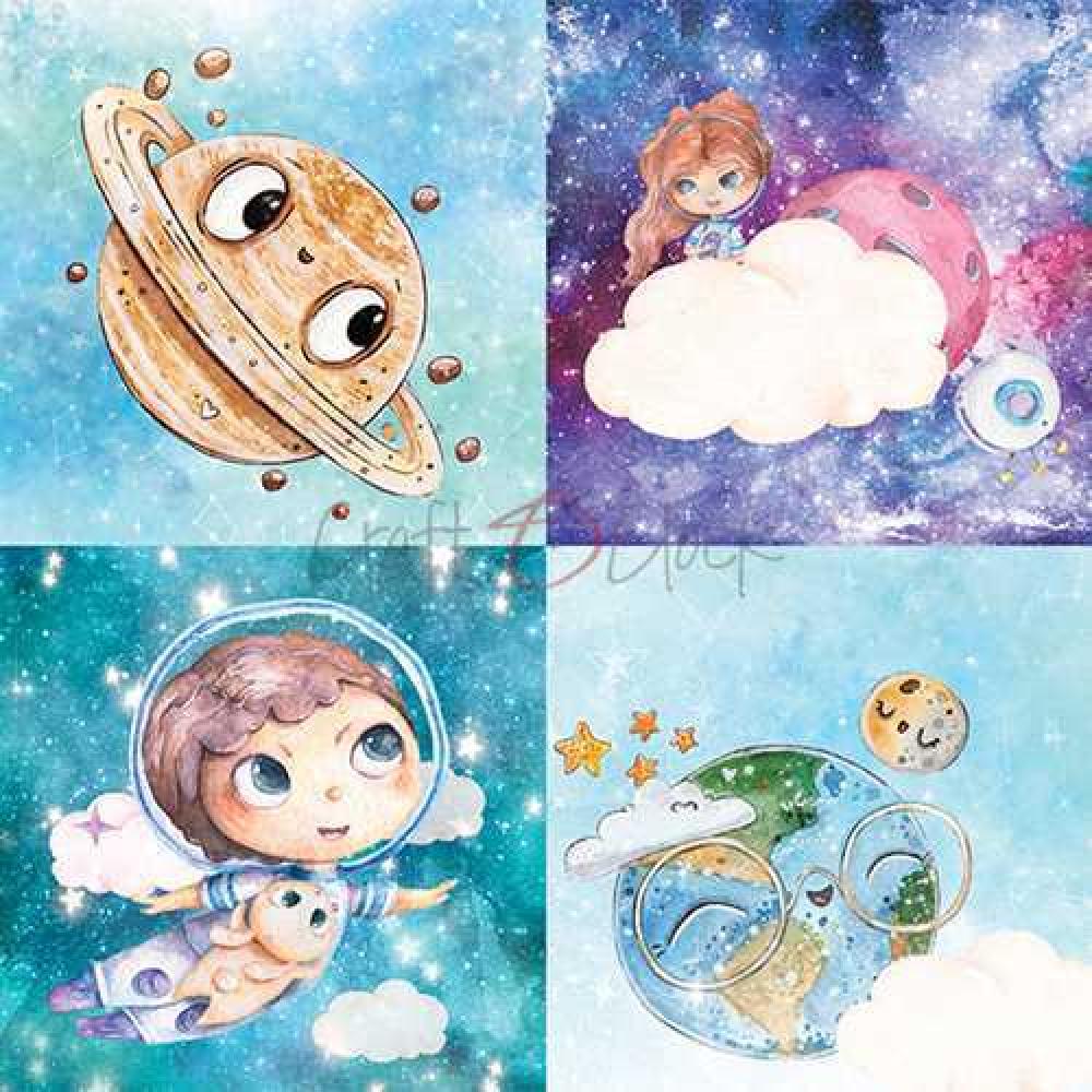 Craft O Clock 8x8 Paper Pad Cosmic Adventures