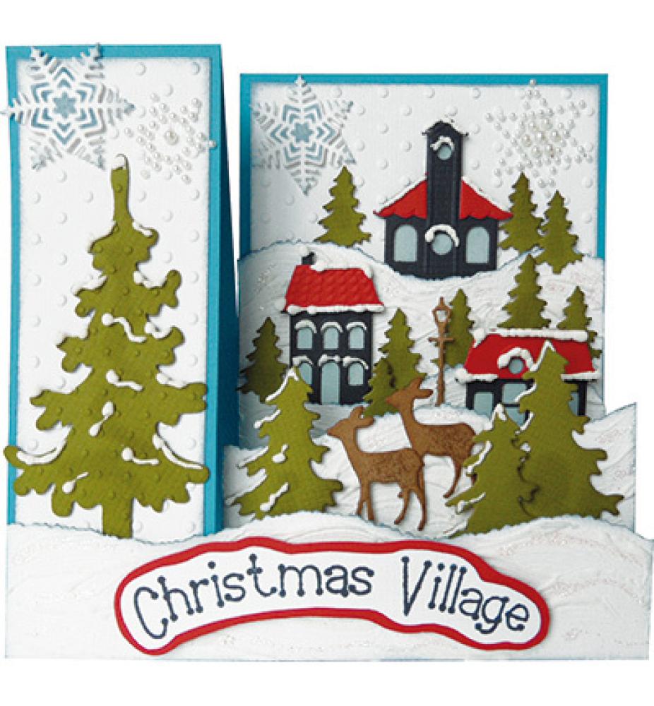 Marianne Design - Collectables Christmas Village Decoration Set