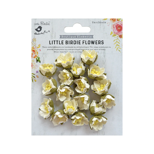 Little Birdie Handmade Flower Butter Cup Moon Light