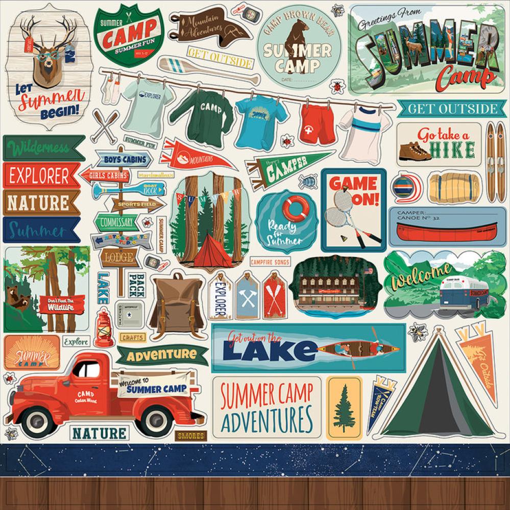 Carta Bella 12x12 Element Stickers Summer Camp