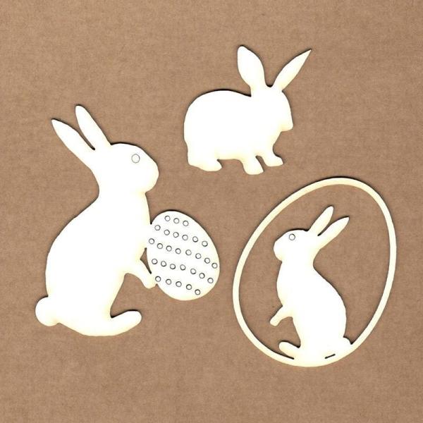 Chipboard Easter Bunnies #2080