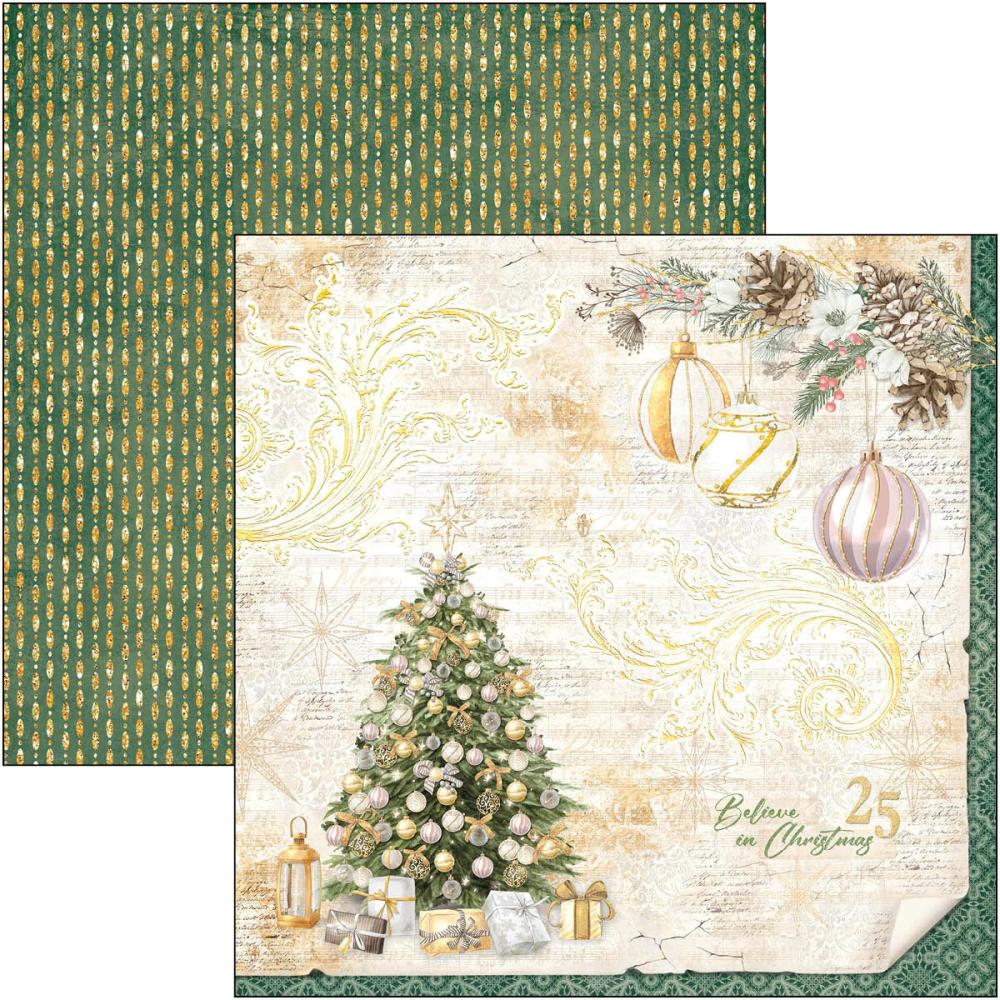 Ciao Bella 12x12 Paper Pad Sparkling Santa CBPM069