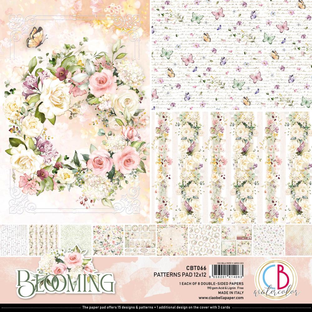 Ciao Bella 12x12 Patterns Pad Blooming CBPT066