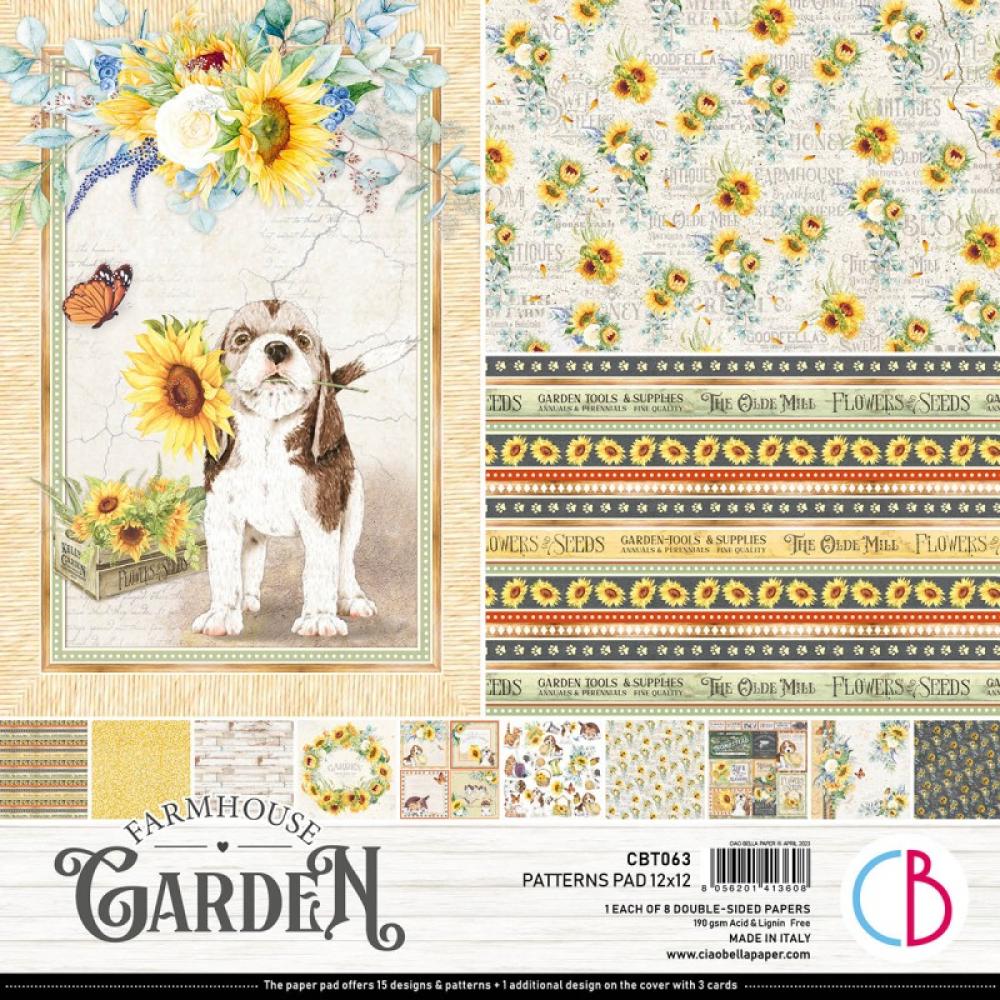 Ciao Bella 12x12 Patterns Pad Farmhouse Garden CBPT063