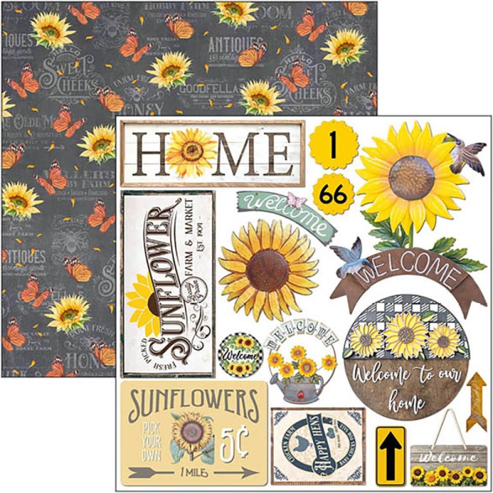 Ciao Bella 6x6 Fussy Cut Pad Farmhouse Garden CBQE063