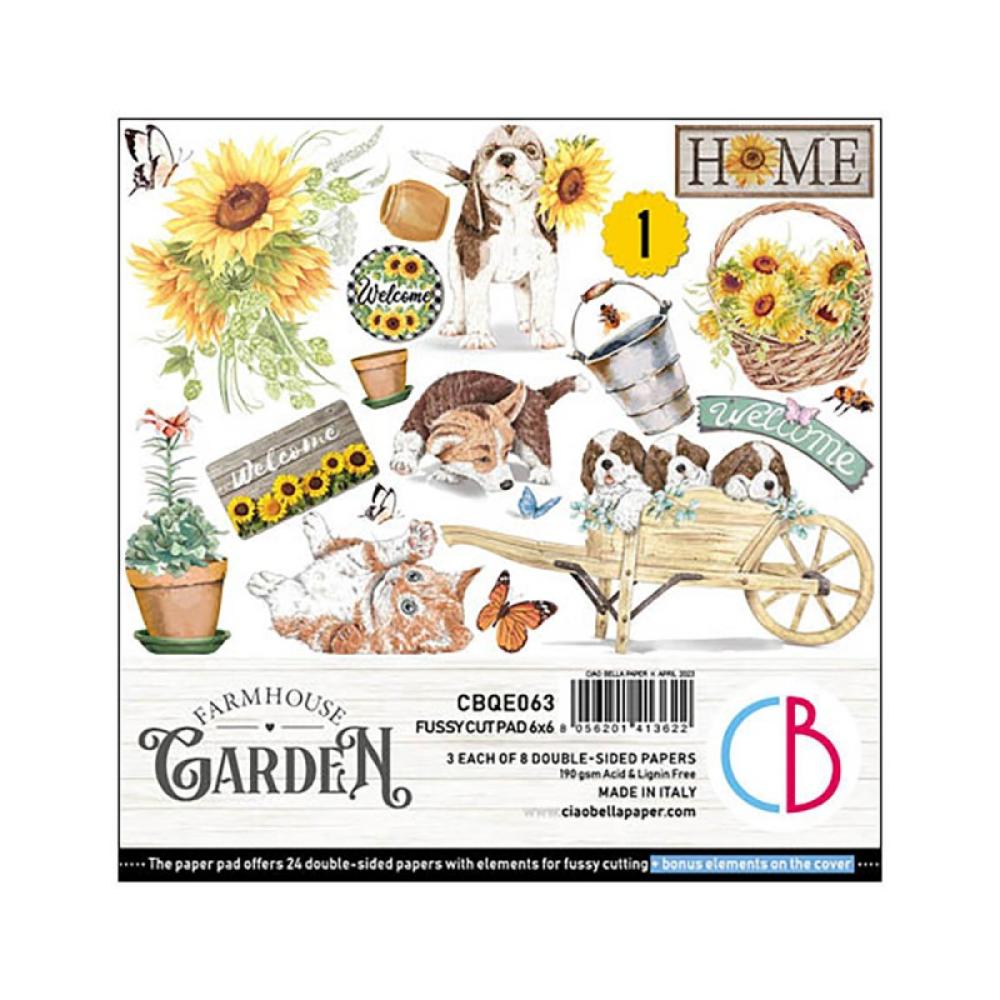 Ciao Bella 6x6 Fussy Cut Pad Farmhouse Garden CBQE063