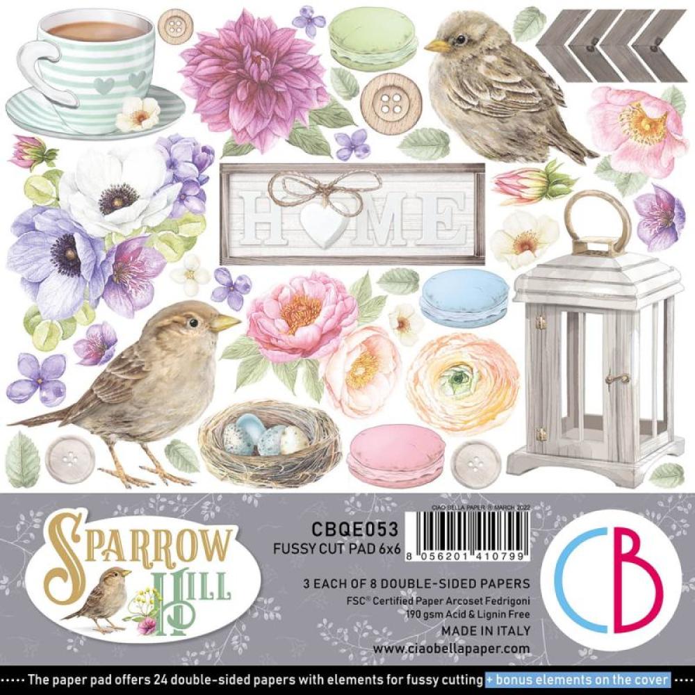 Ciao Bella 6x6 Fussy Cut Pad Sparrow Hill CBQE053