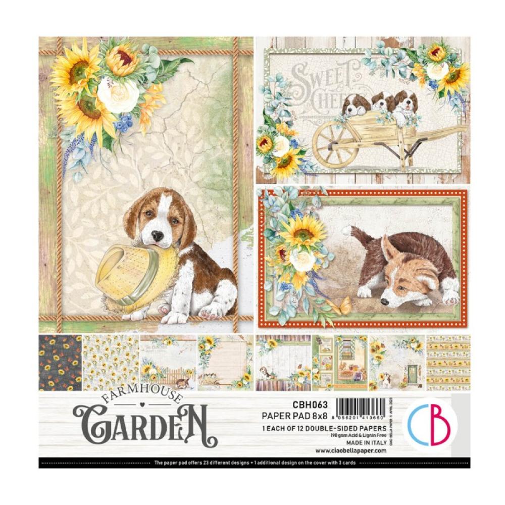 Ciao Bella 8x8 Paper Pad Farmhouse Garden #CBH063