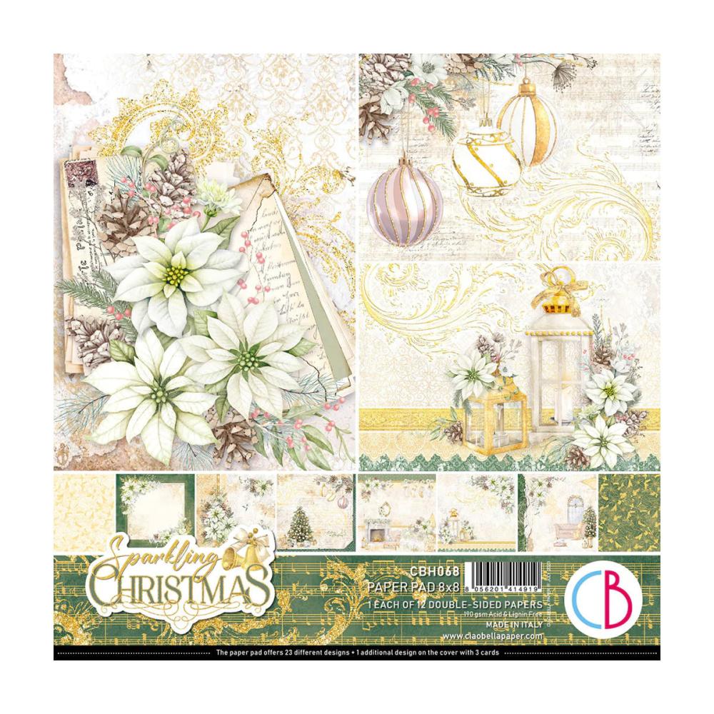 Ciao Bella 8x8 Paper Pad Sparkling Christmas #CBH069