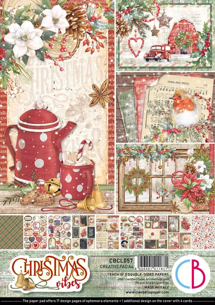 Ciao Bella A4 Creative Pad Christmas Vibes CBCL057