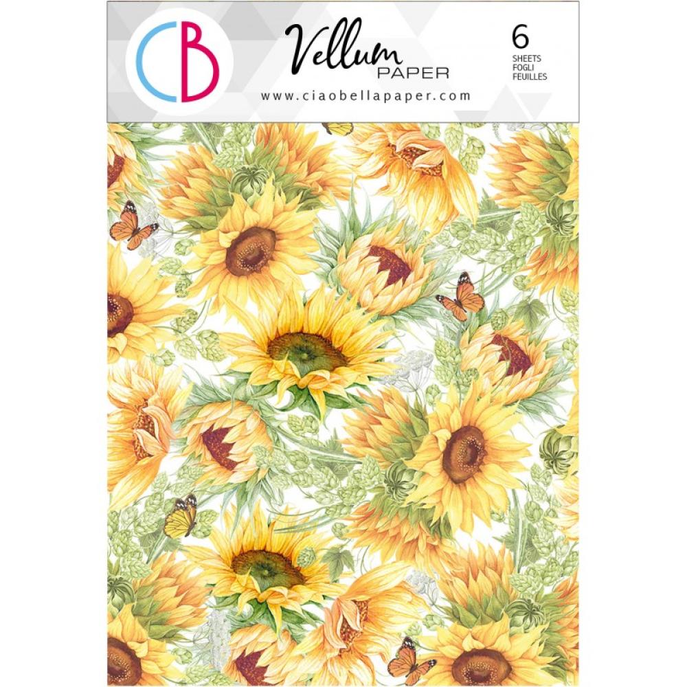 Ciao Bella A4 Vellum Paper Farmhouse Garden #003