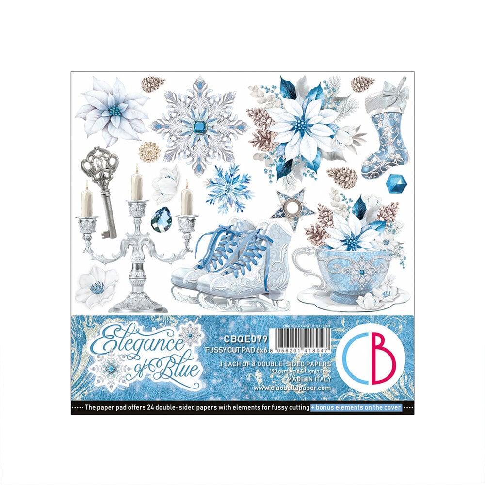 Ciao Bella Elegance of Blue 6x6 Inch Fussy Cut Pad CBQE079