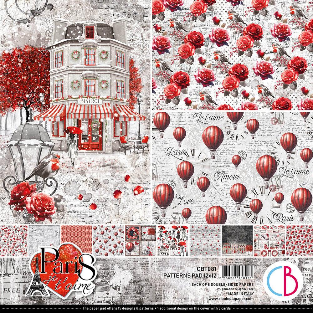 Ciao Bellla Paris Je t'aime 12x12 Patterns Pad CBT081