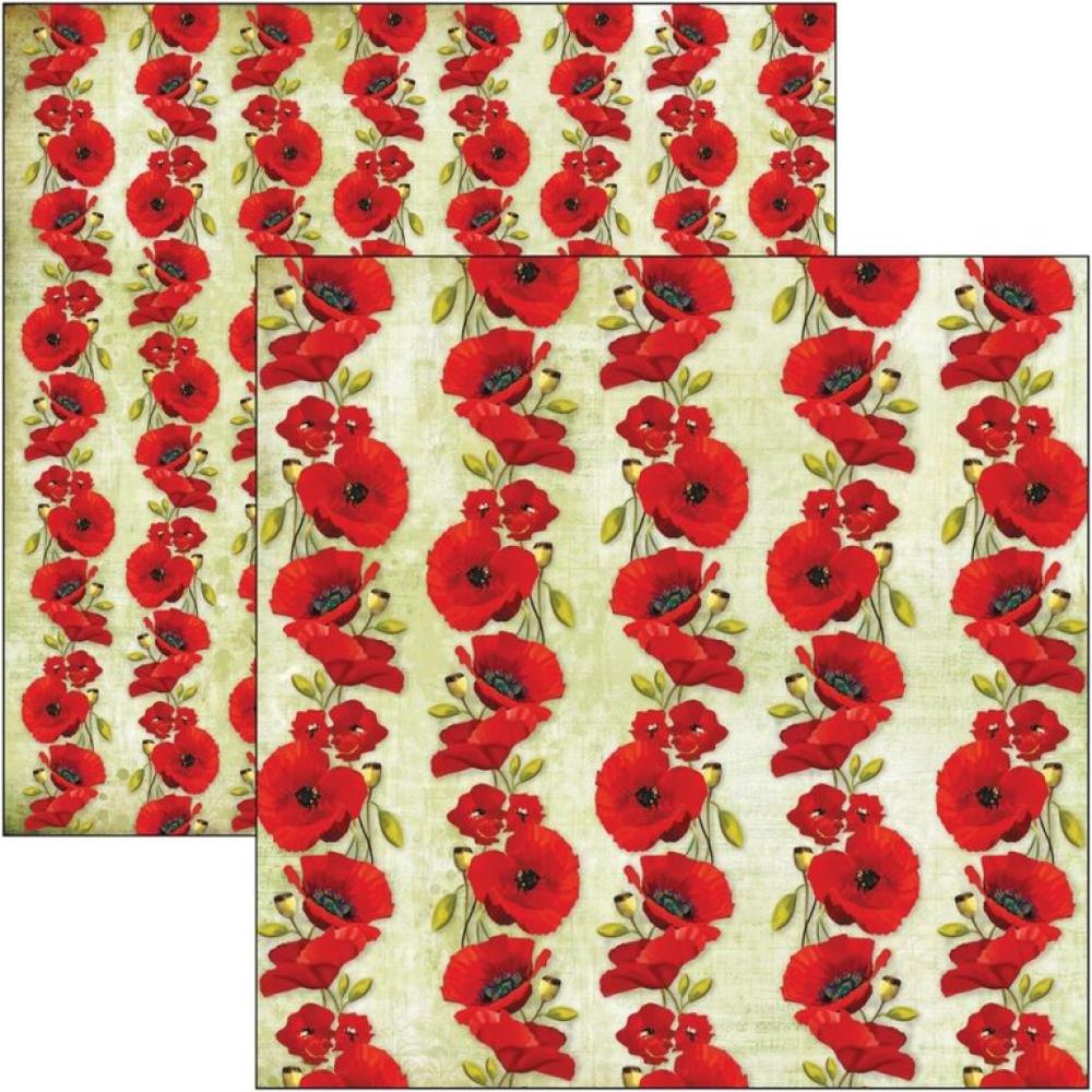 Ciao Bella 12x12 Paper Sheet Poppies #CBSS103