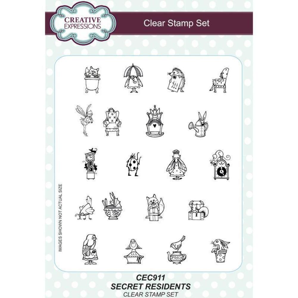 Clear Stamps Set Secret Residents #CEC911