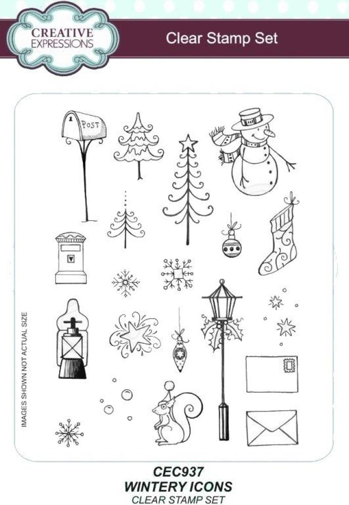 Clear Stamps Set Wintery Icons #CEC937