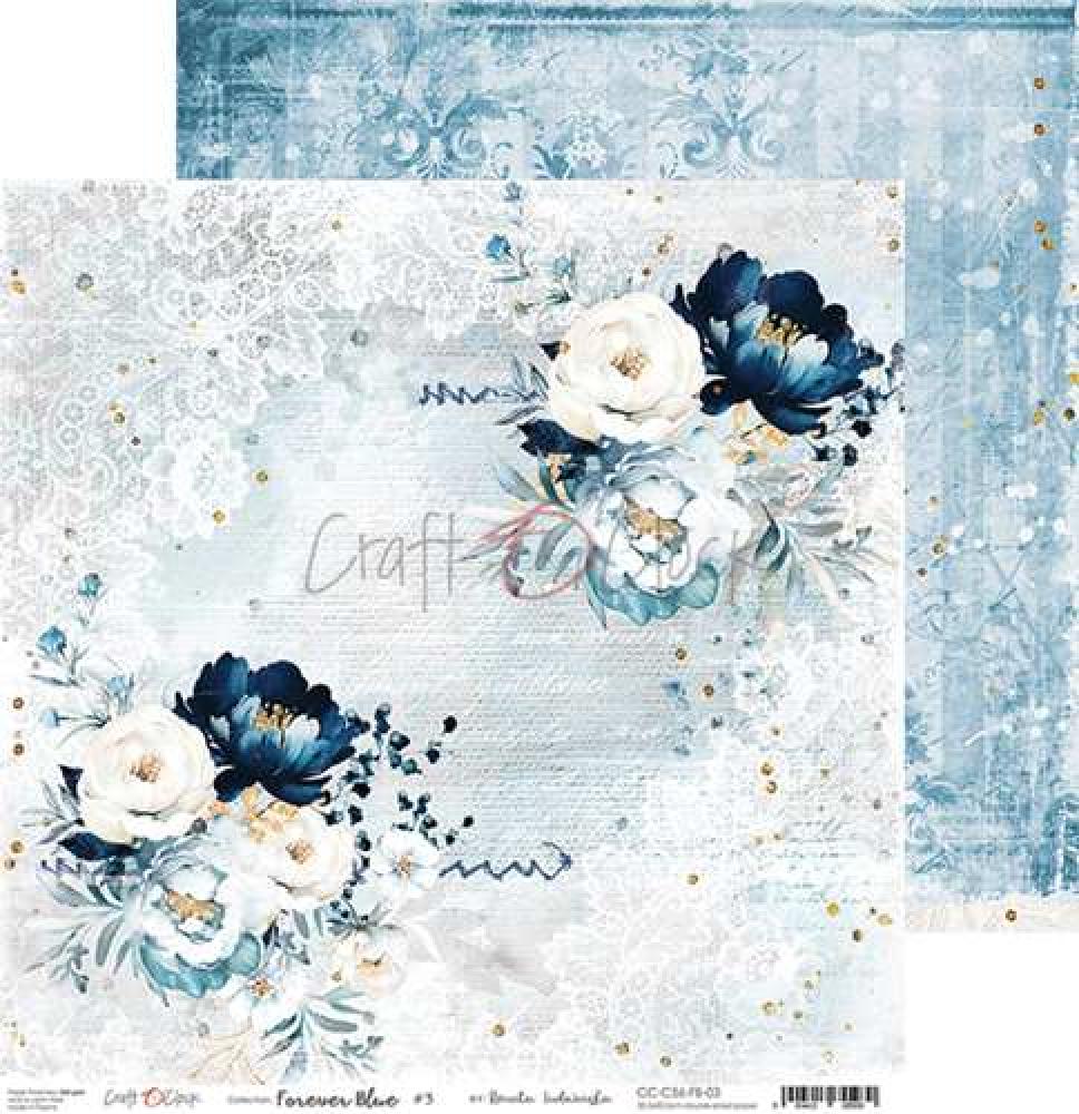 Craft O Clock 12x12 Paper Pad Forever Blue