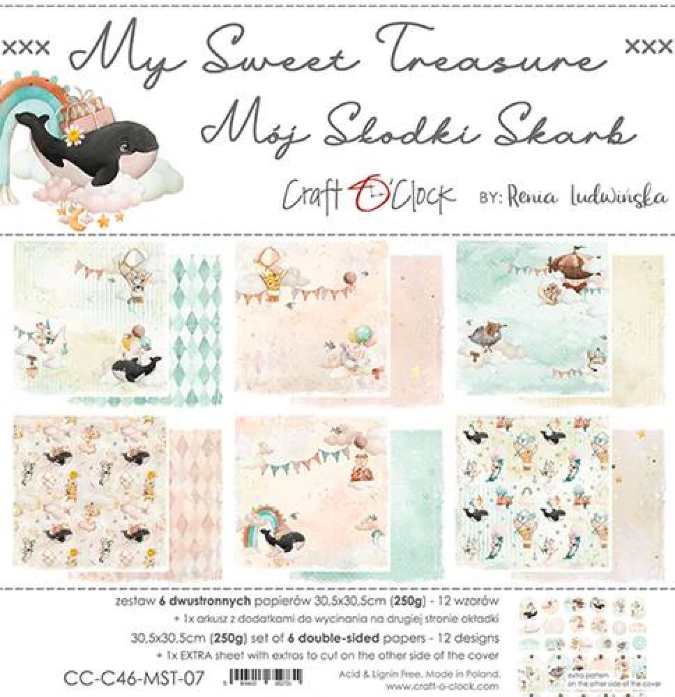 Craft O Clock 12x12 Paper Pad My Sweet Treasure