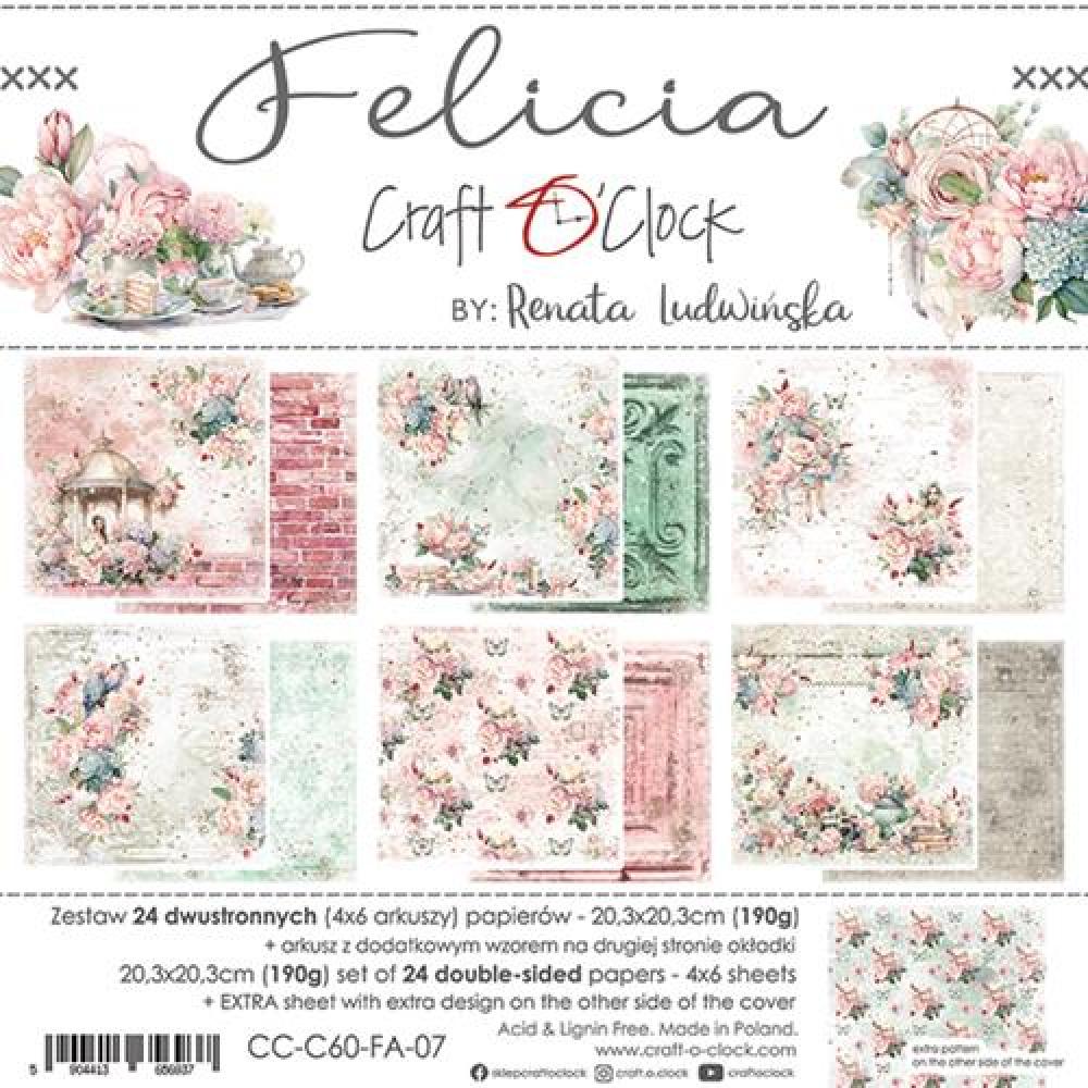 Craft O Clock 8x8 Paper Pad Felicia