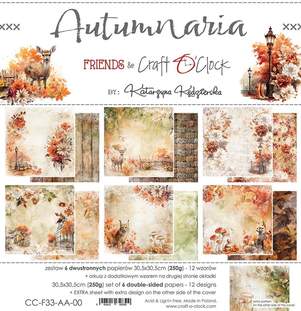 Craft O Clock Autumnaria 12x12 Paper Pad