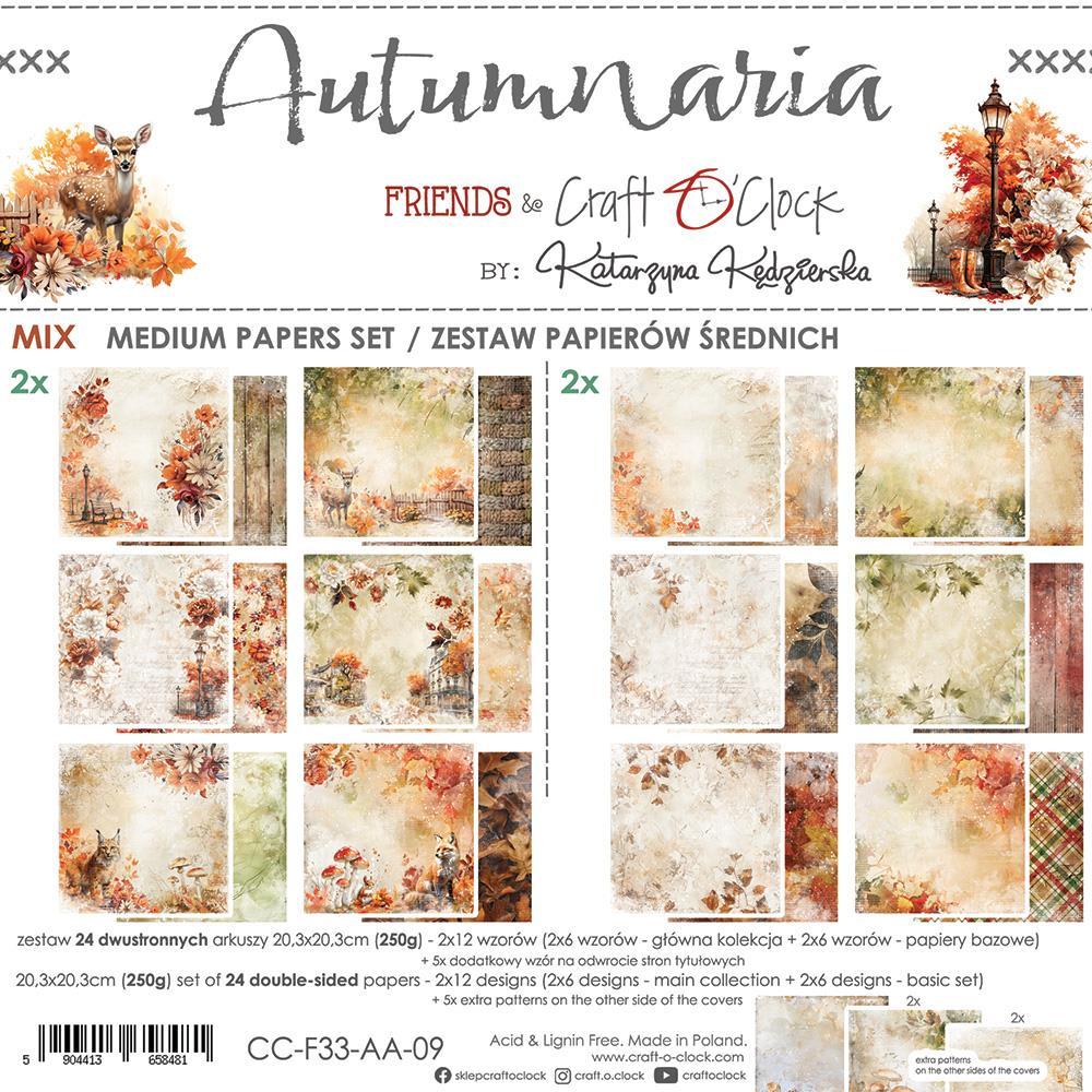 Craft O Clock Autumnaria 8x8 MIX Paper Pad