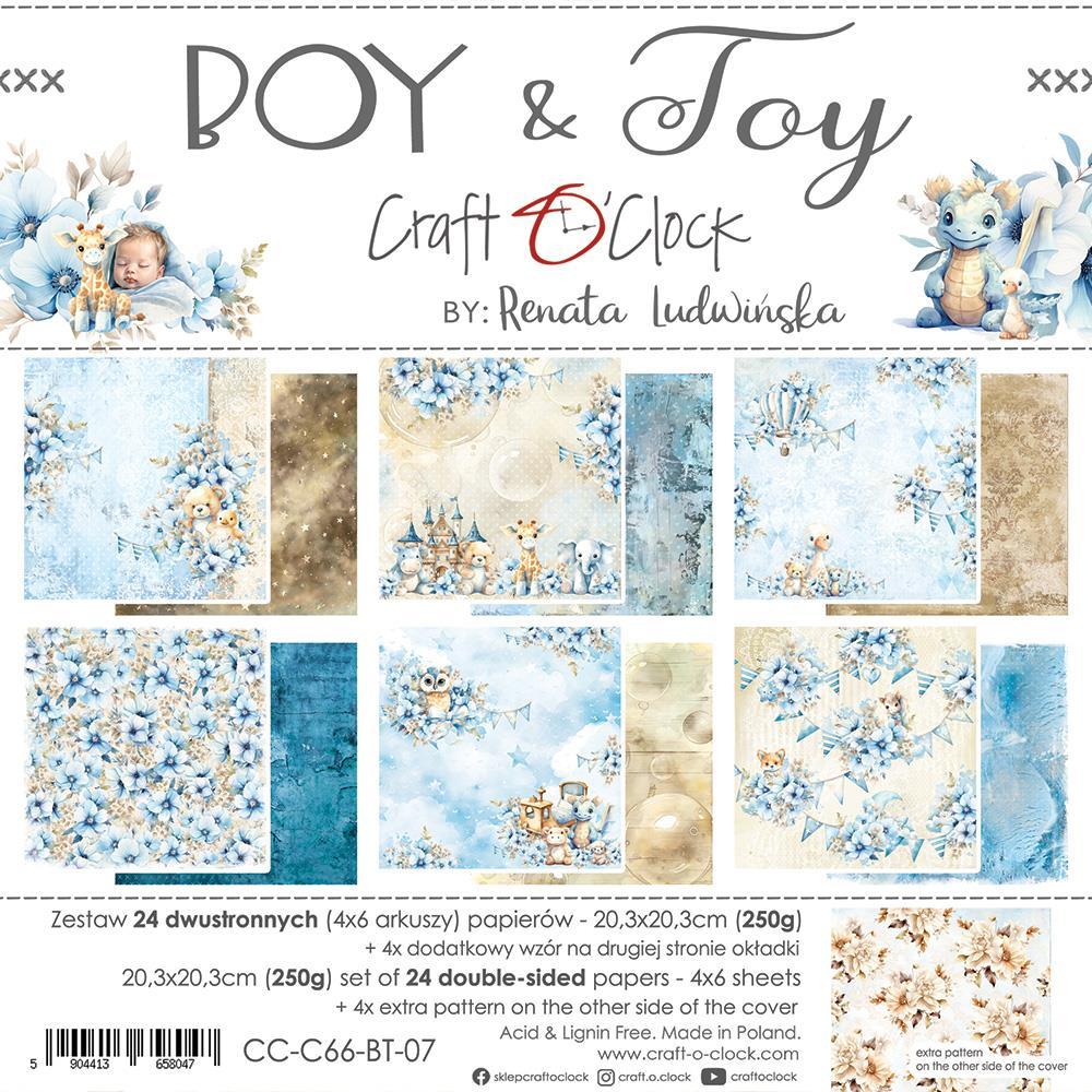 Craft O Clock Boy & Toy 8x8 Paper Pad