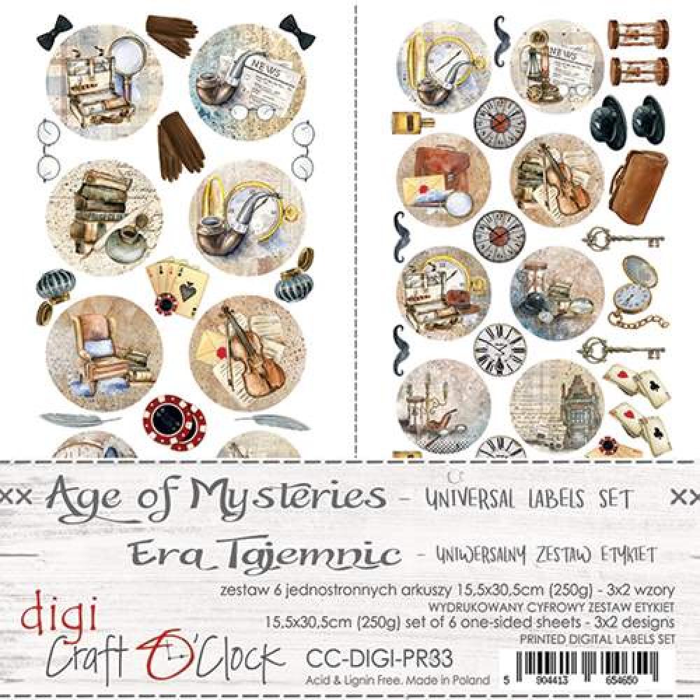 Craft O Clock Digi Label Universal Age Of Mysteries