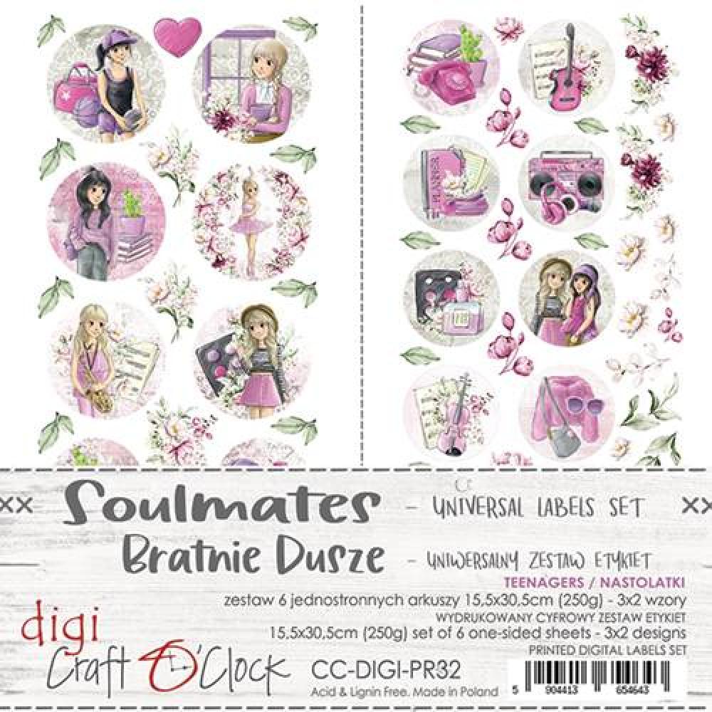 Craft O Clock Digi Label Universal Soulmates Teenagers