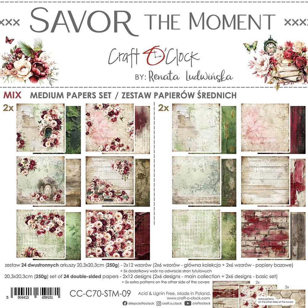 Craft O Clock Savor the Moment 8x8 Paper Pad MIX