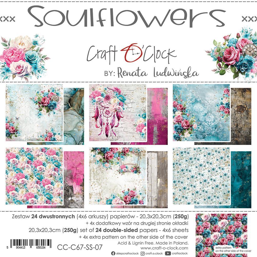 Craft O Clock Soulflower 8x8 Paper Pad