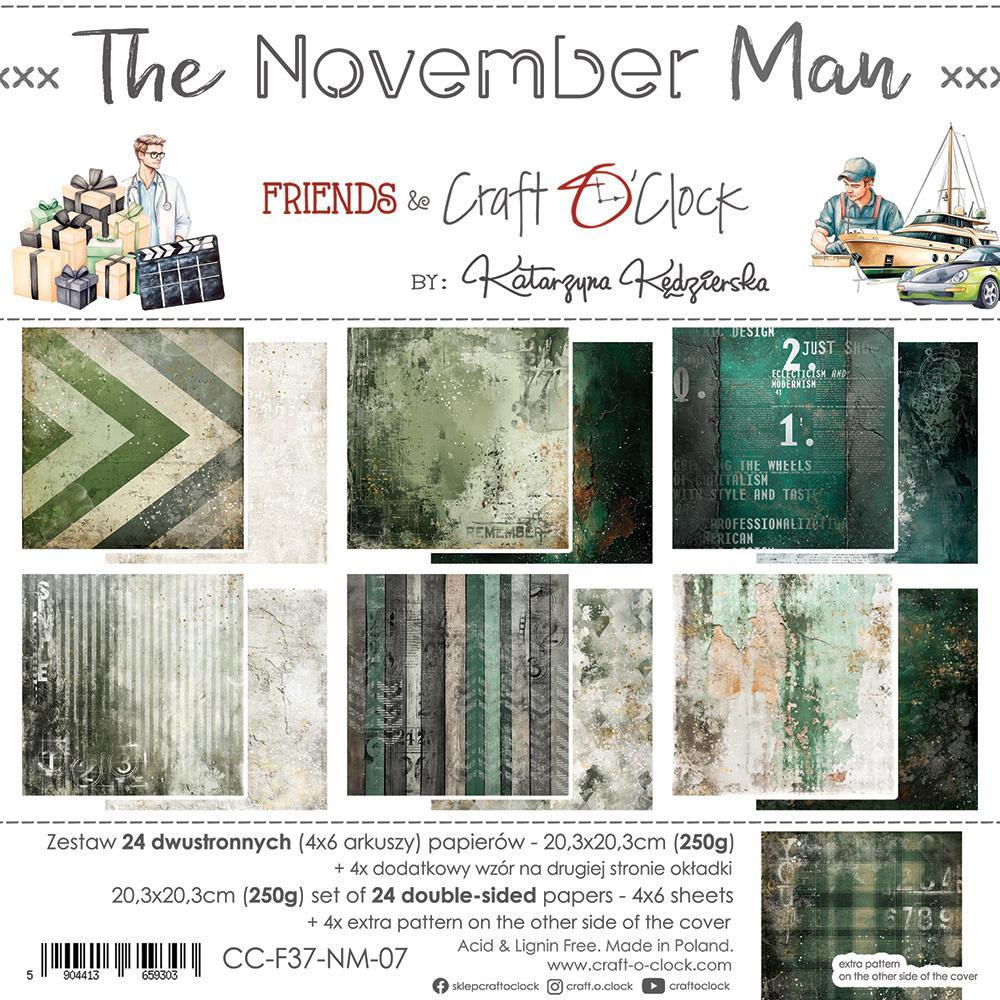 Craft O Clock The November Man 8x8 Paper Pad