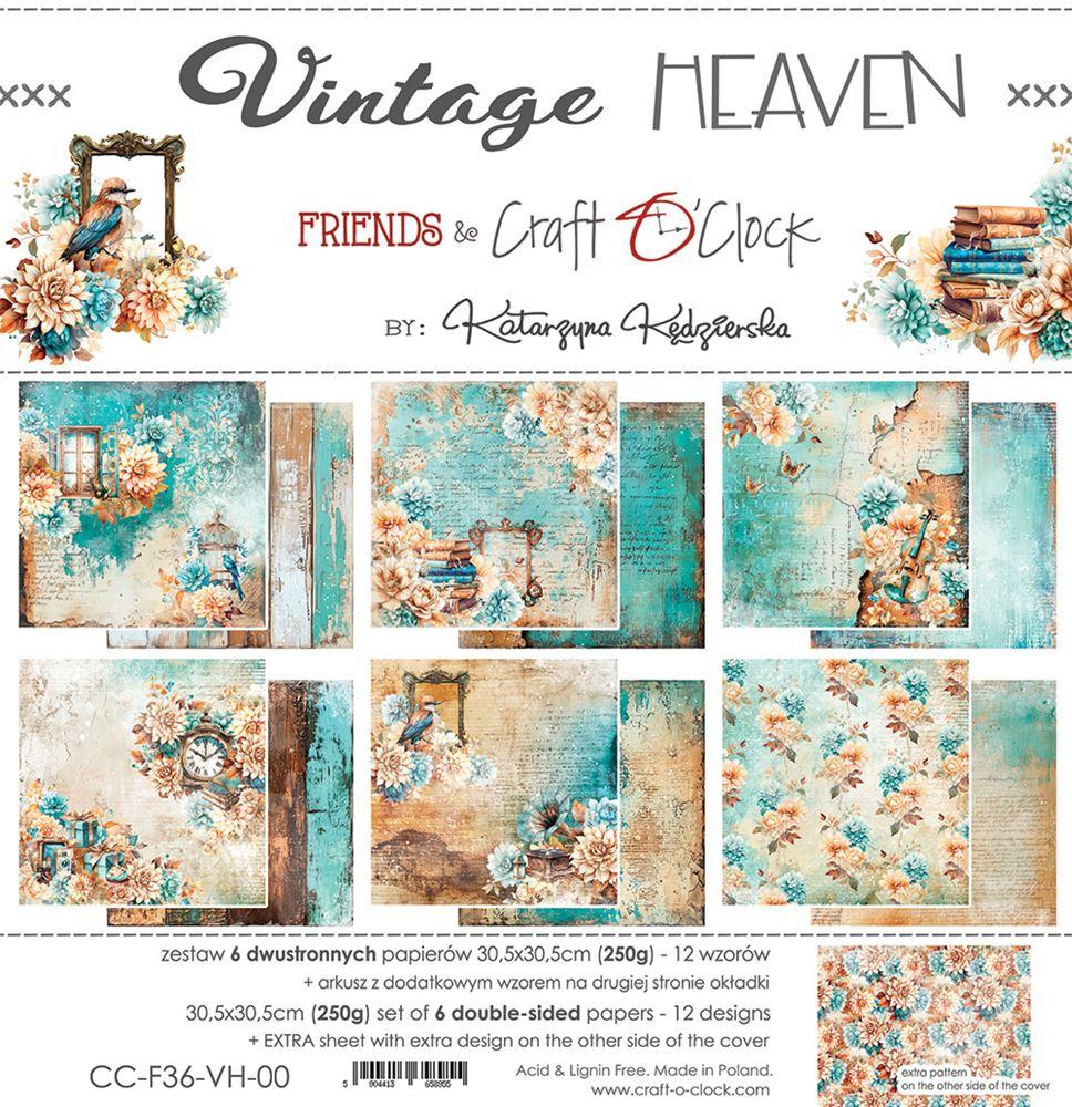 Craft O Clock Vintage Heaven 12x12 Paper Pad