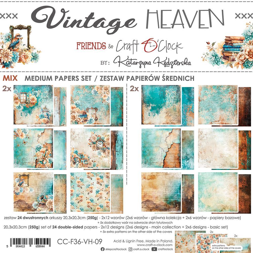 Craft O Clock Vintage Heaven 8x8 Paper Pad MIX