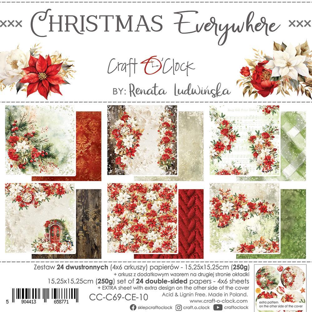 Craft o Clock Christmas Everywhere 6x6 Paper Pad