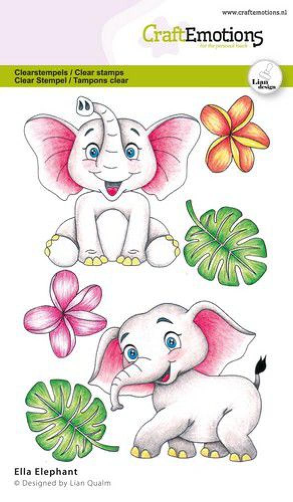 CraftEmotions Clear Stamp Ella Elephant #2712