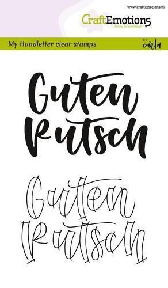 CraftEmotions Handlettering Stamp  A6 Guten Rutsch #1862