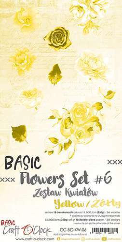 Craft O Clock Basic Flowers Set 6 Yellow