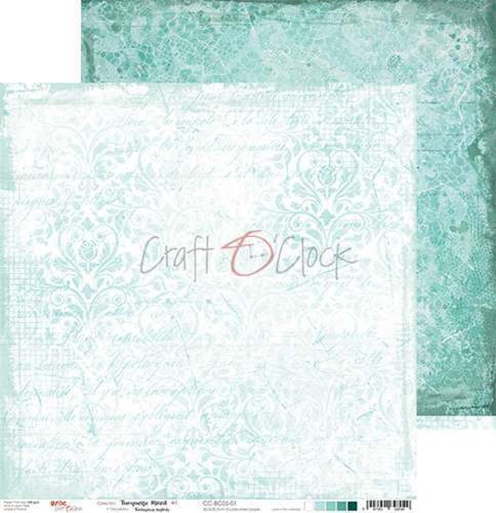 Craft O Clock 8x8 Paper Pad Turqoise Mood #05