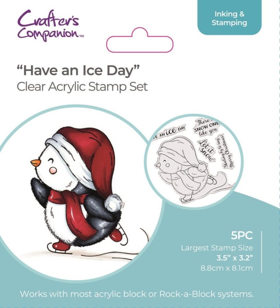 Crafters Companions Clear Stamp Have an Ice Day