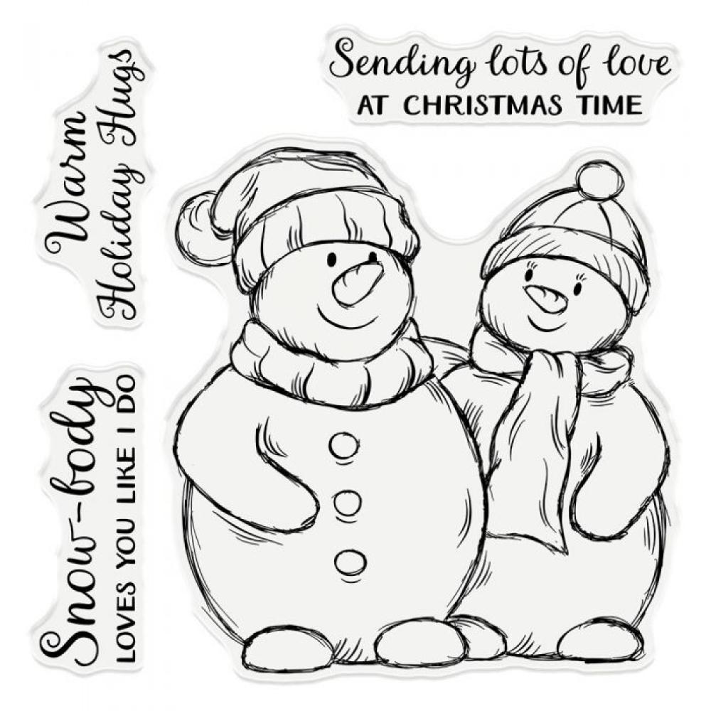 Crafters Companions Clear Stamp Set Warm Holiday Hugs