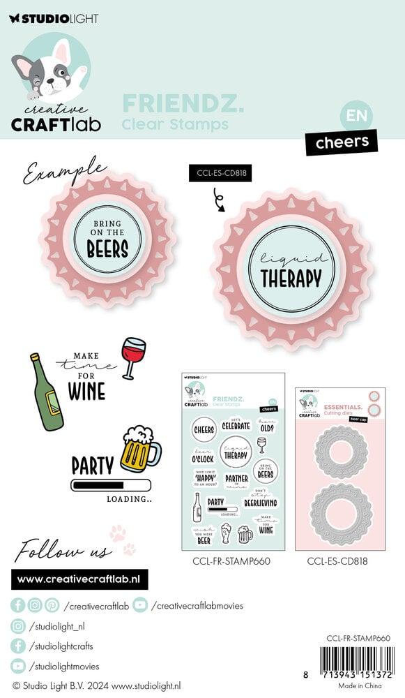 Craftlab Friendz Clear Stamps Cheers EN Nr 660