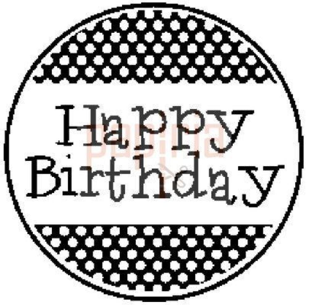 Crafty Impressions Stamp Happy Birthday Circle