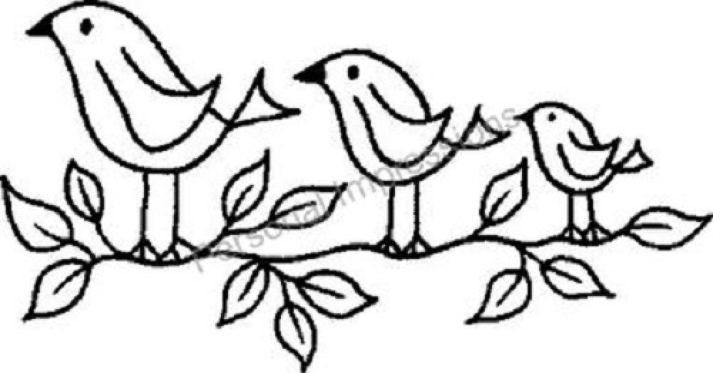 Crafty Impressions Stamp Three Birds