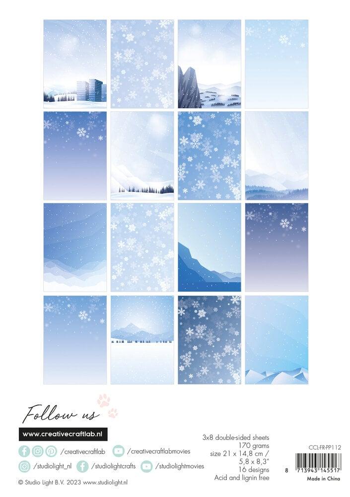 Creative CraftLab Friendz Design Paper A5 Snowflake Kisses #112