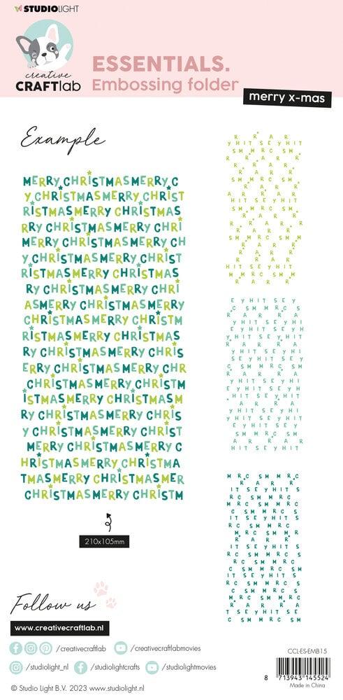 Creative Craftlab Essentials Embossing Folder Merry X-Mas